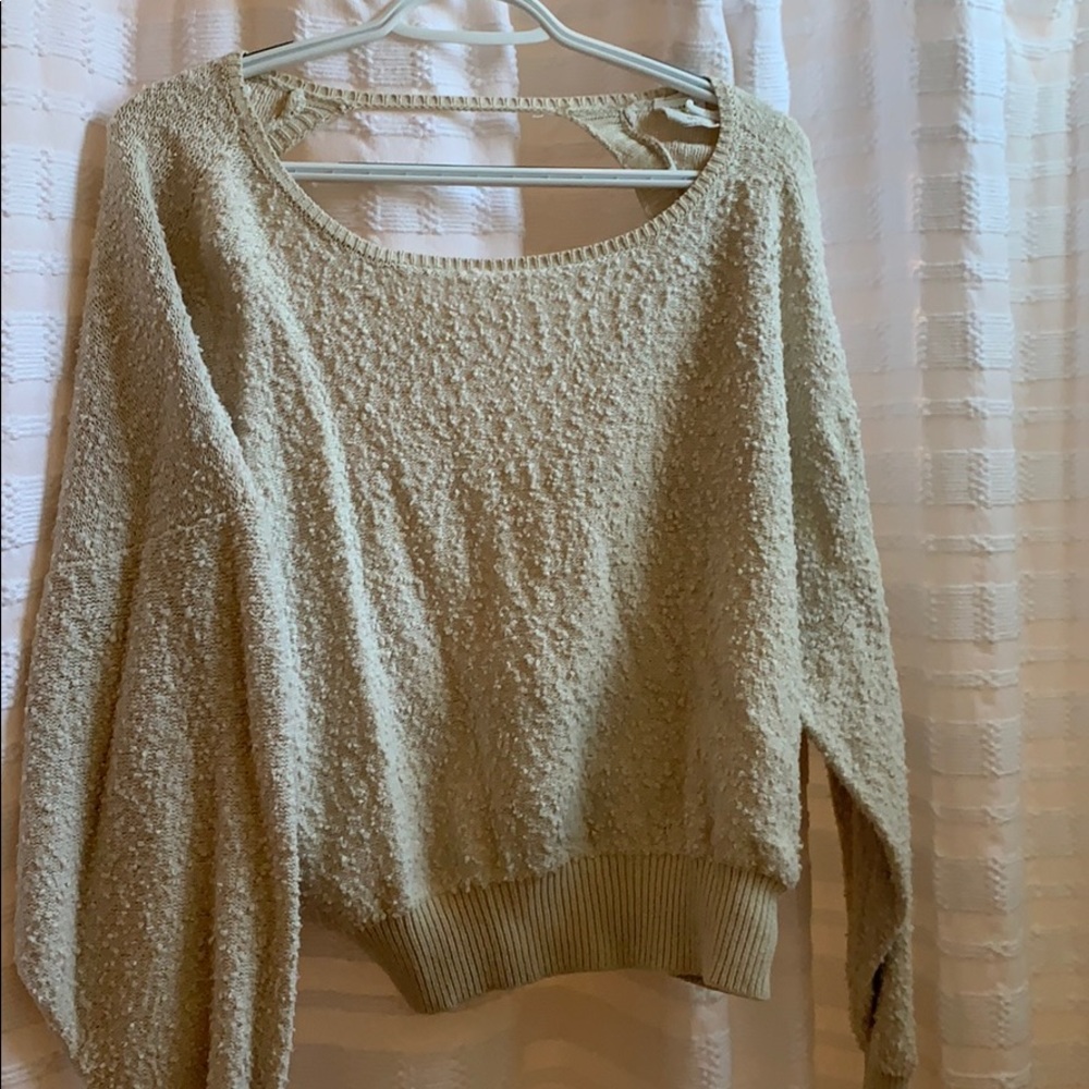 Open back sweater